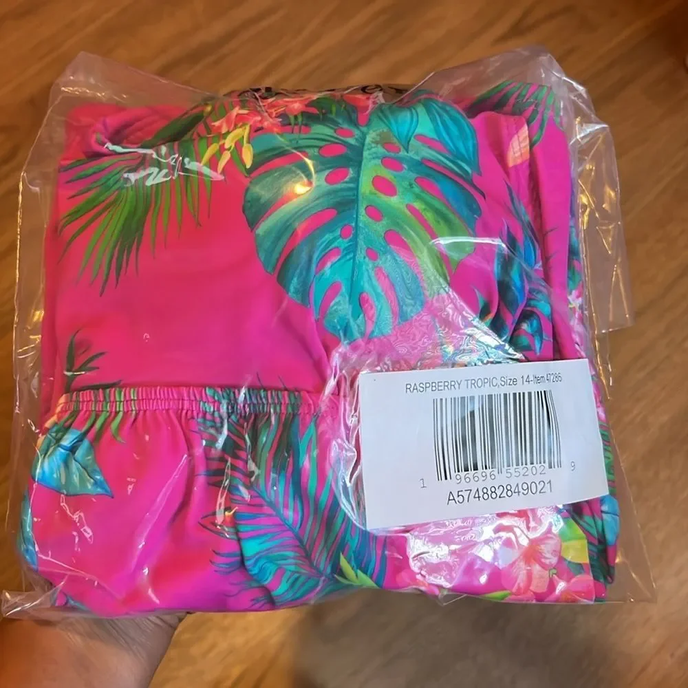 NEW Kim Gravel x Swimsuits For All Tankini Set & Bike Shorts RaspberryTropic 14
